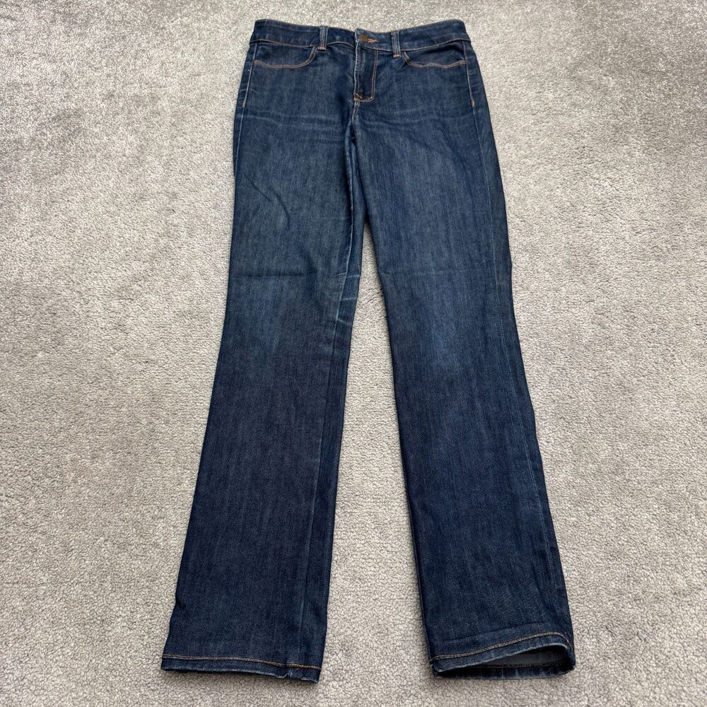 J Brand Straight Leg Denim Jeans Womens 27 Dark Wash Blue Indigo Stretch Casual